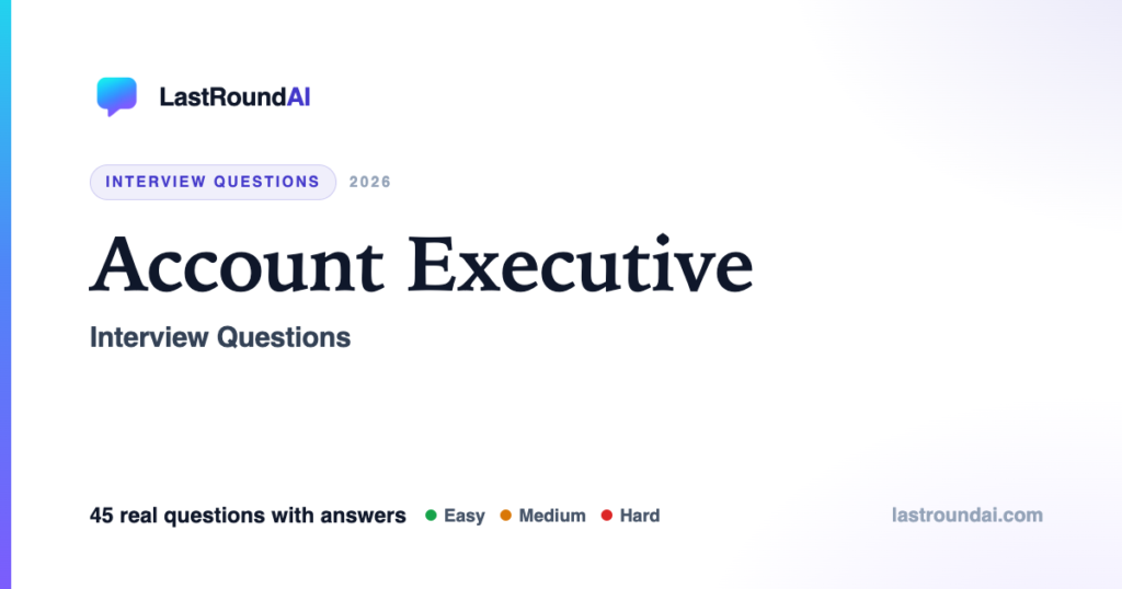 What Account Executive Interviews Actually Test in 2026