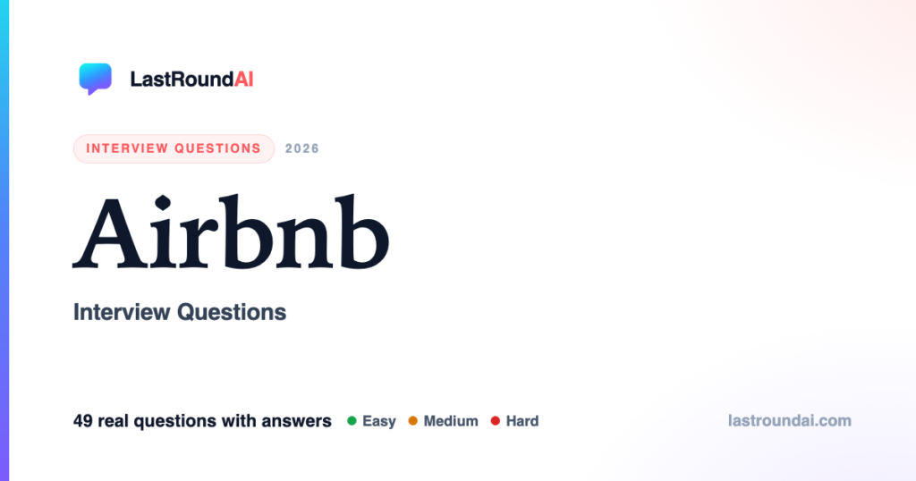 Airbnb Interview Questions (2026): Real, With Answers