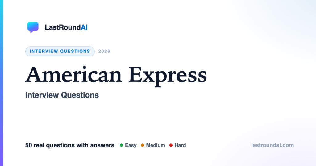 American Express Interview Questions (2026): Real Q&A