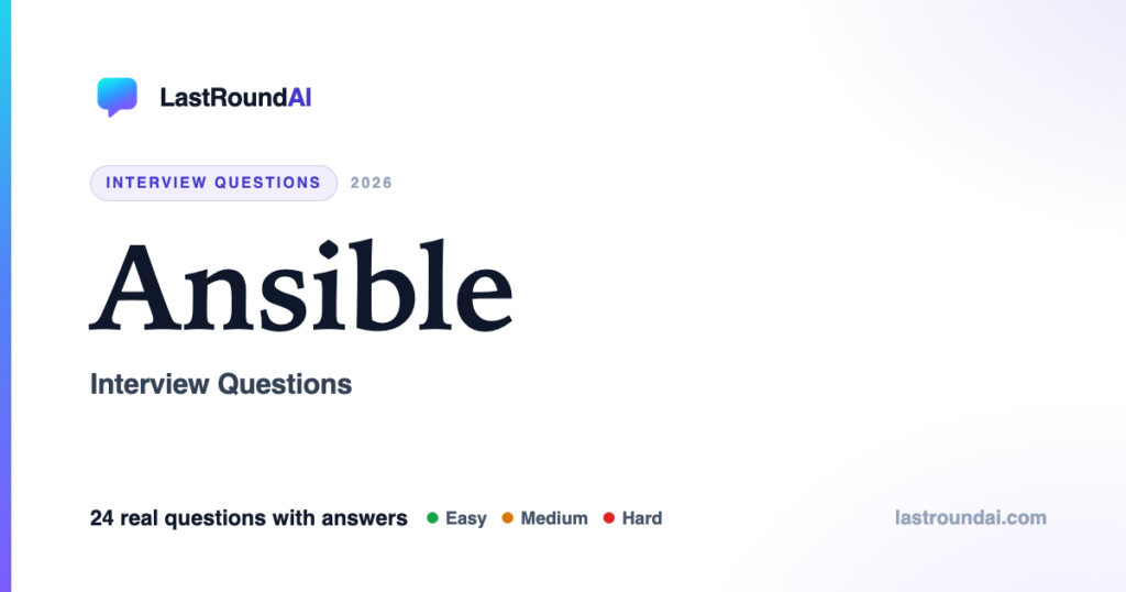 Ansible Interview Questions (2026): Most Asked, With Answers