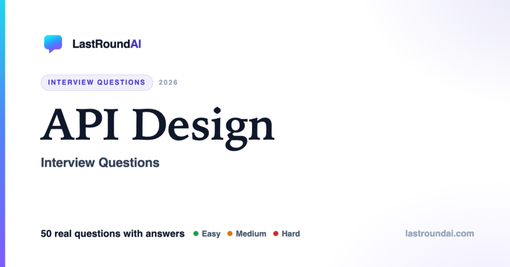 API Design Interview Questions (2026): Q&A