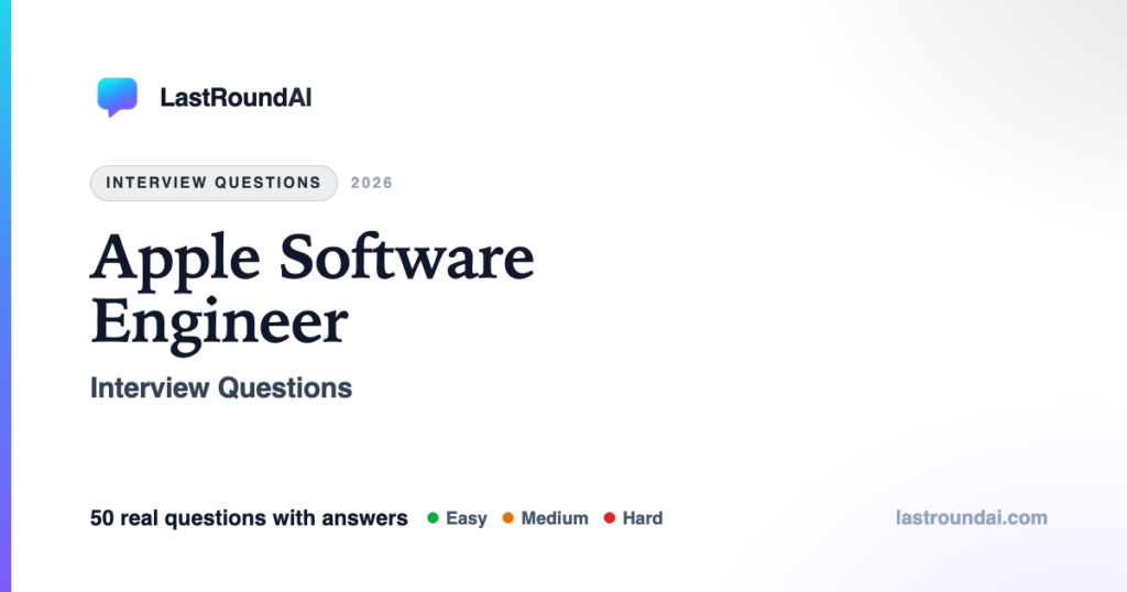 Apple Software Engineer Interview Questions (2026): What They Actually Ask