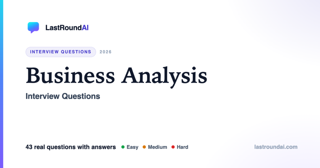 43 Business Analysis Interview Questions on BABOK, Techniques, and the Models That Actually Get Asked