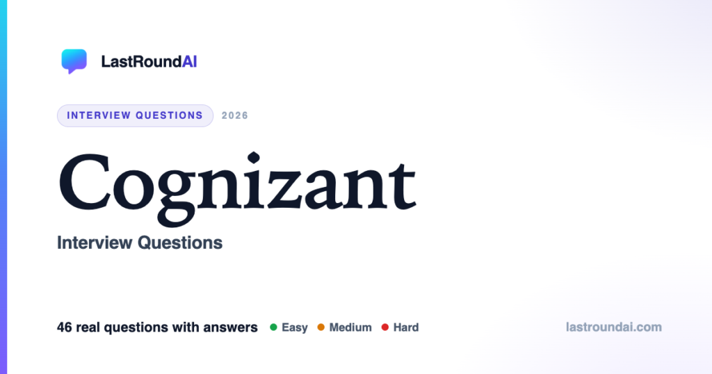 Cognizant Interview Questions (2026): GenC, GenC Elevate & GenC Next