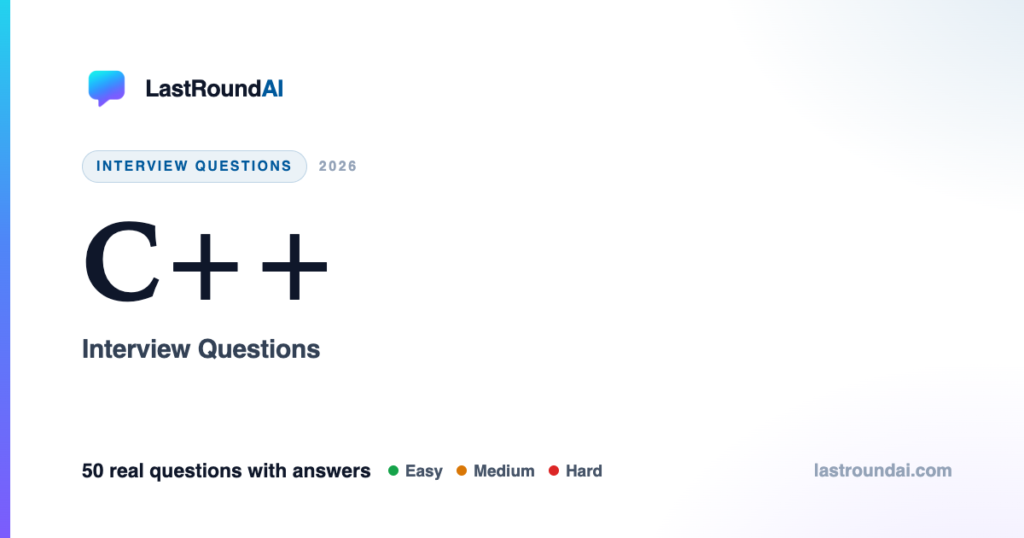 C++ interview questions — LastRoundAI