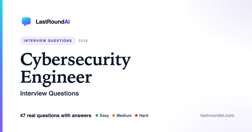 47 Cybersecurity Engineer Interview Questions Candidates Actually Get Asked