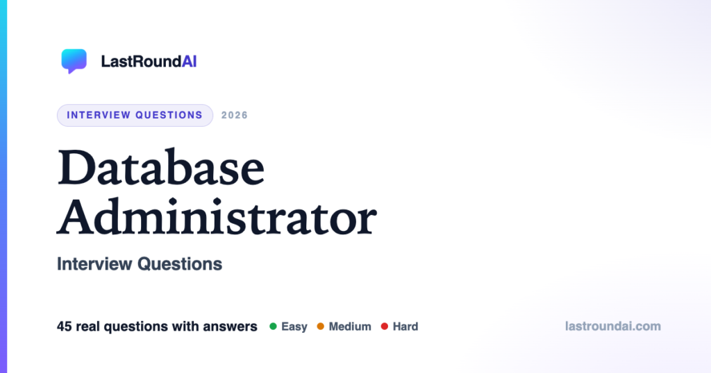 Database Administrator Interview Questions: From Slow Queries to 3 AM Failover Calls