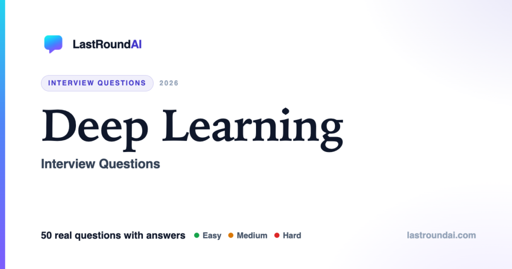 Deep Learning interview questions — LastRoundAI