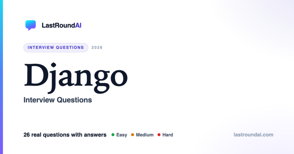 Django Interview Questions (2026): Most Asked, With Answers