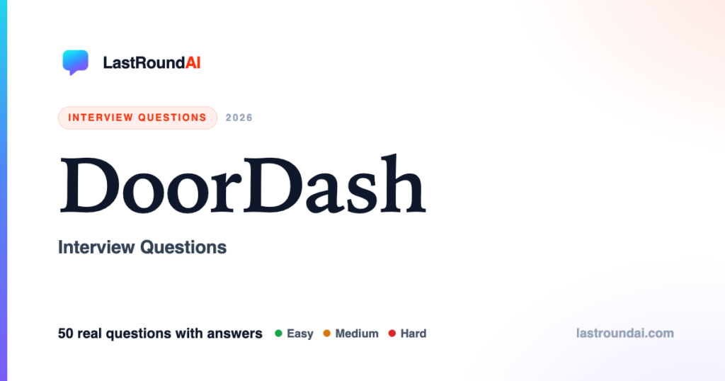 DoorDash Interview Questions (2026): 50 Real, Answered