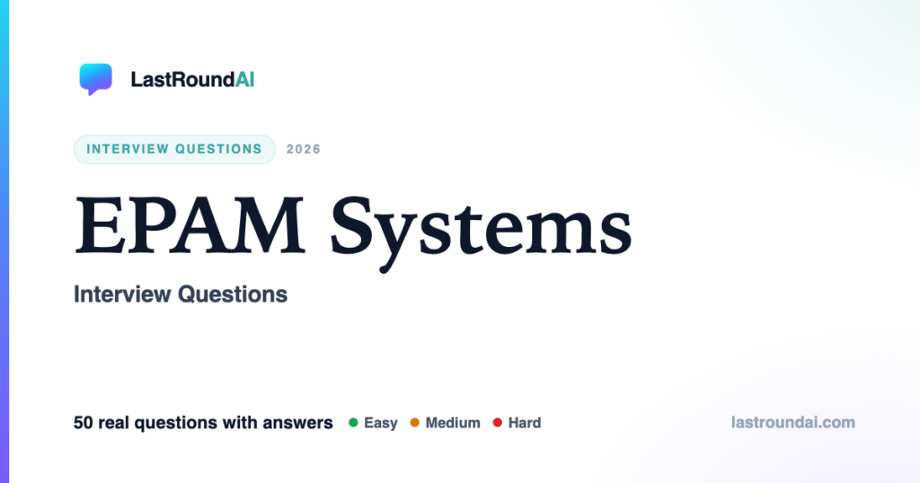EPAM Systems Interview Questions (2026): Real, With Answers