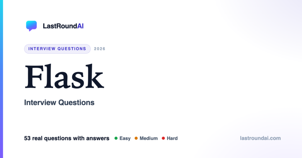 Flask Interview Questions (2026): Most Asked, With Answers
