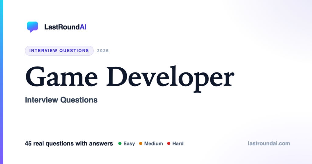 Game Developer interview questions — LastRoundAI