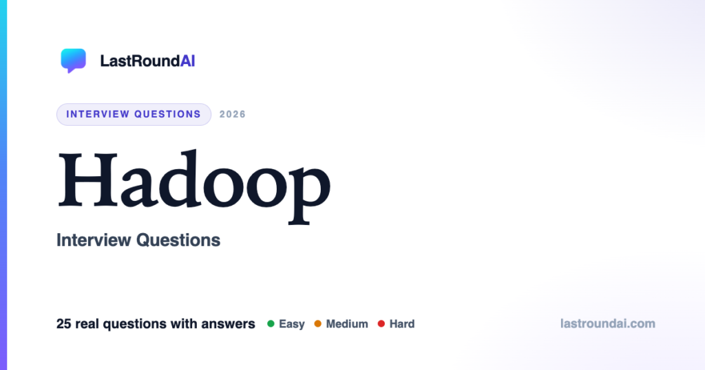 Hadoop Interview Questions (2026): HDFS, MapReduce & YARN Q&A
