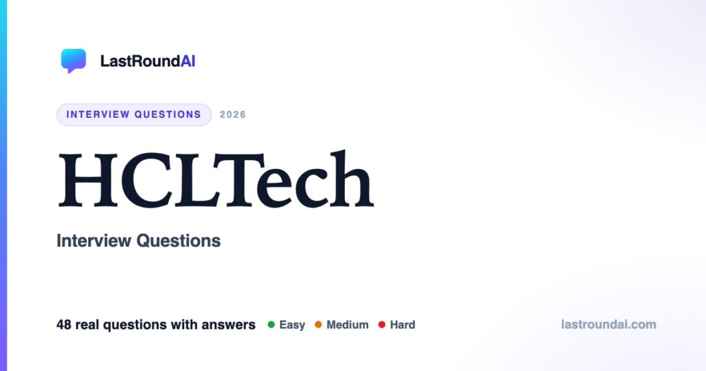 HCLTech Interview Questions (2026): Online Test, Technical & HR Rounds