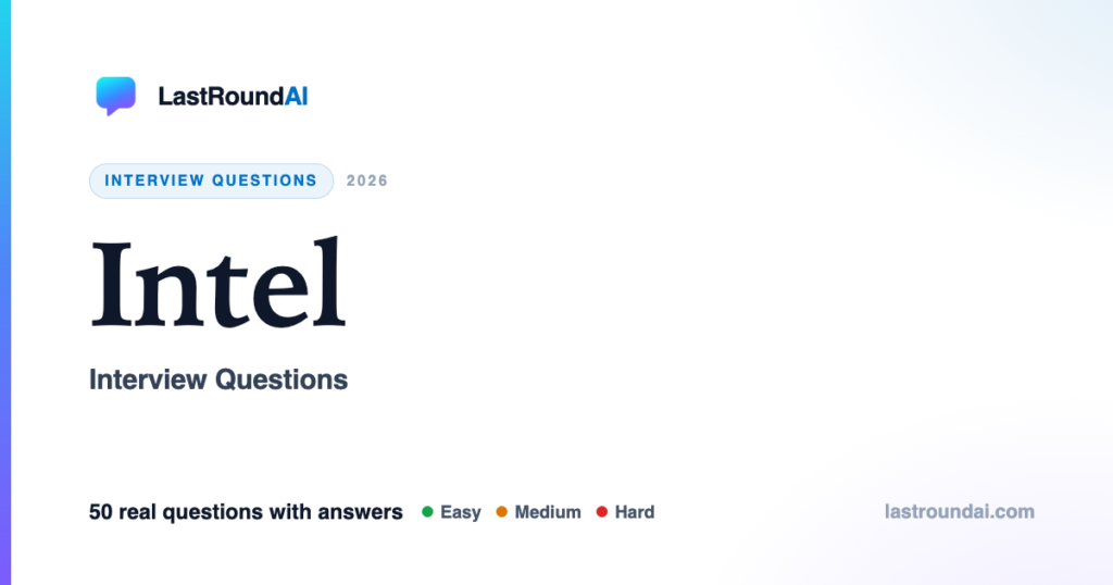 Intel interview questions — LastRoundAI