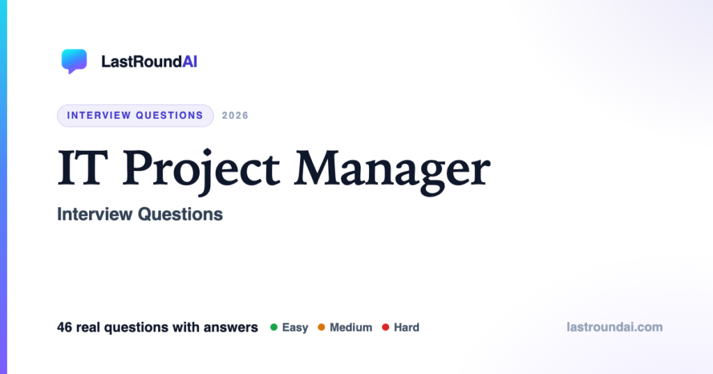 46 IT Project Manager Interview Questions, Grouped by What Panels Actually Test