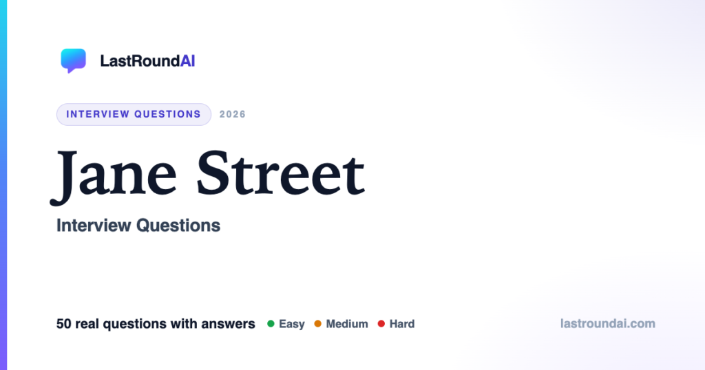 Jane Street Interview Questions (2026): Real Q&A