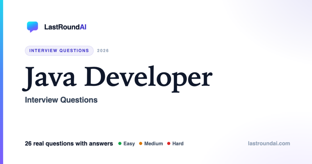 Java Developer Interview Questions (2026): Core Java to Spring Boot