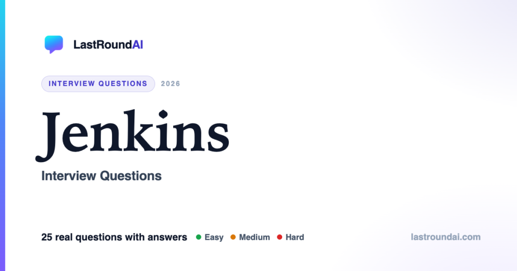 Jenkins Interview Questions (2026): CI/CD Pipeline Q&A, With Answers