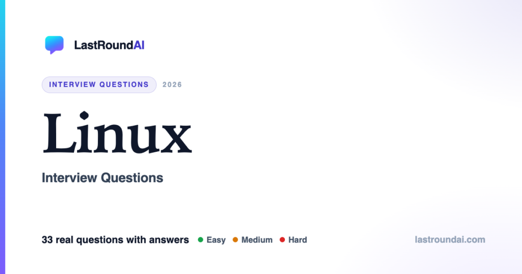 Linux Interview Questions (2026): 33 Commands & Scenarios, With Answers