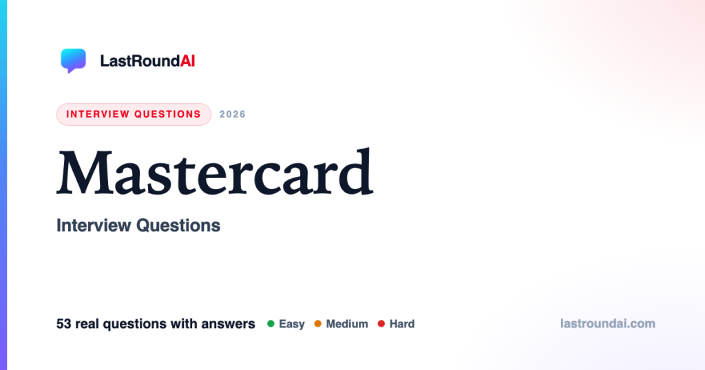Mastercard Interview Questions (2026): Real, With Answers