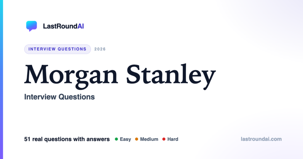 Morgan Stanley interview questions — LastRoundAI