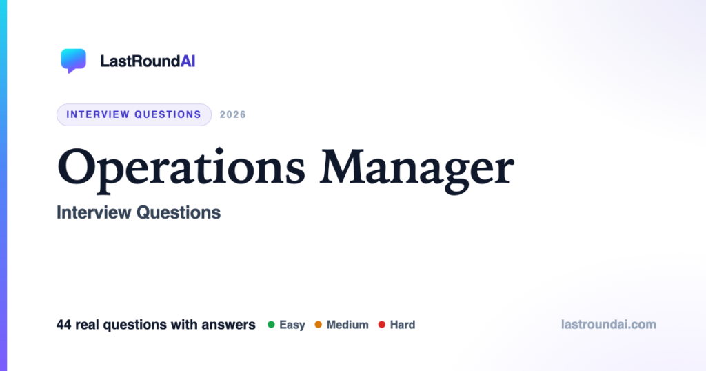 44 Operations Manager Interview Questions That Separate Hires From Near-Misses