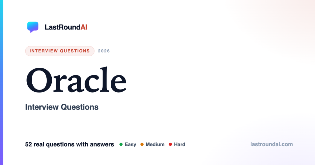 Oracle Interview Questions (2026): Most Asked, With Answers