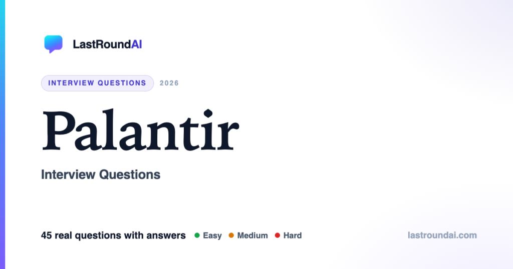 Palantir Interview Questions (2026): What They Actually Ask