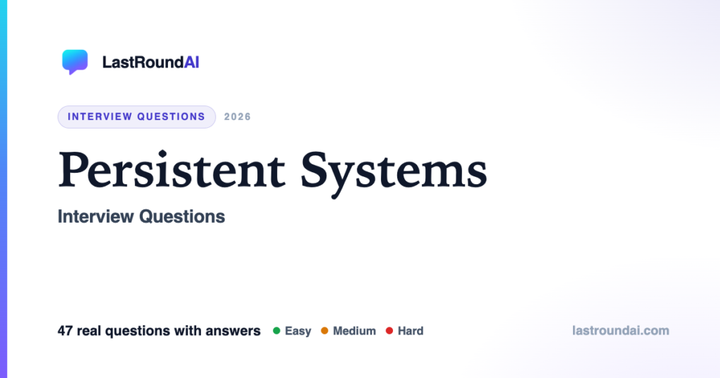 Persistent Systems Interview Questions (2026)