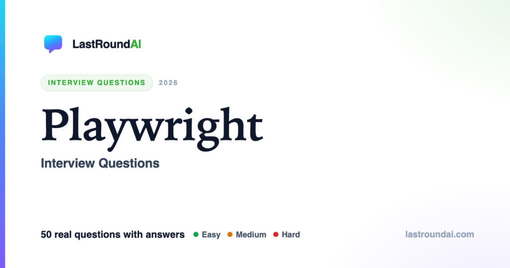 Playwright Interview Questions (2026): Q&A Guide