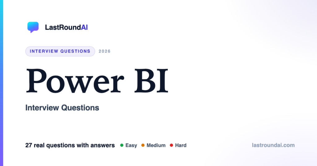 Power BI Interview Questions (2026): Most Asked, With Answers