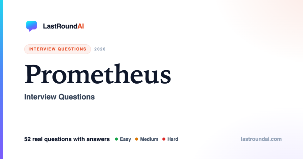 Prometheus Interview Questions (2026): Most Asked