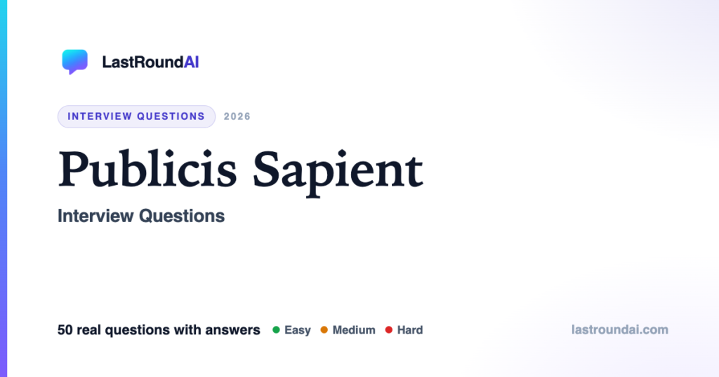 Publicis Sapient Interview Questions (2026), With Answers