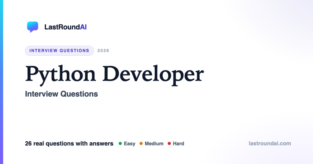 Python Developer Interview Questions (2026): Core to Advanced