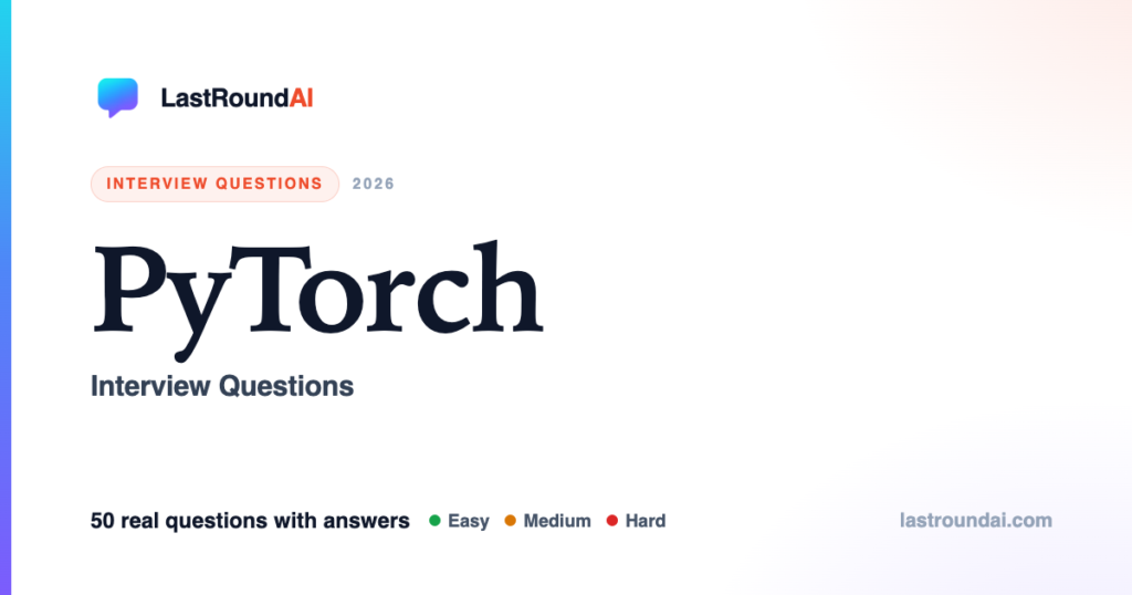 PyTorch Interview Questions (2026): Most Asked, With Answers