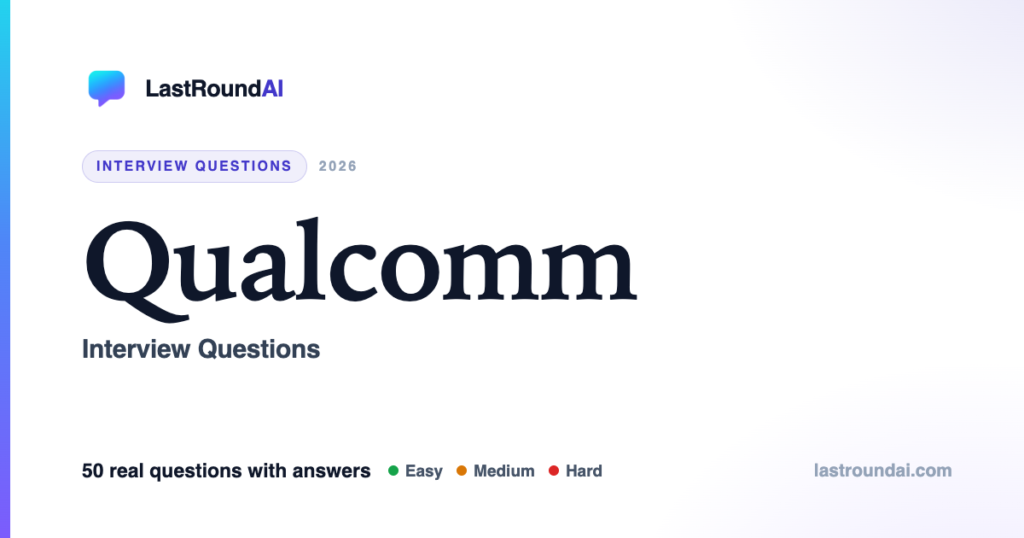 Qualcomm Interview Questions (2026): Most Asked, With Answers