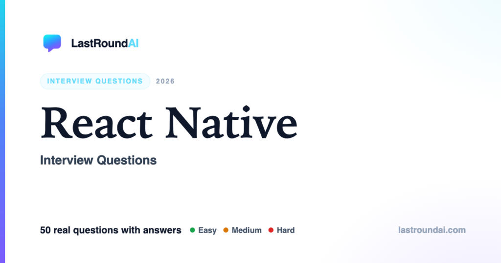 React Native Interview Questions (2026): 50 Q&A