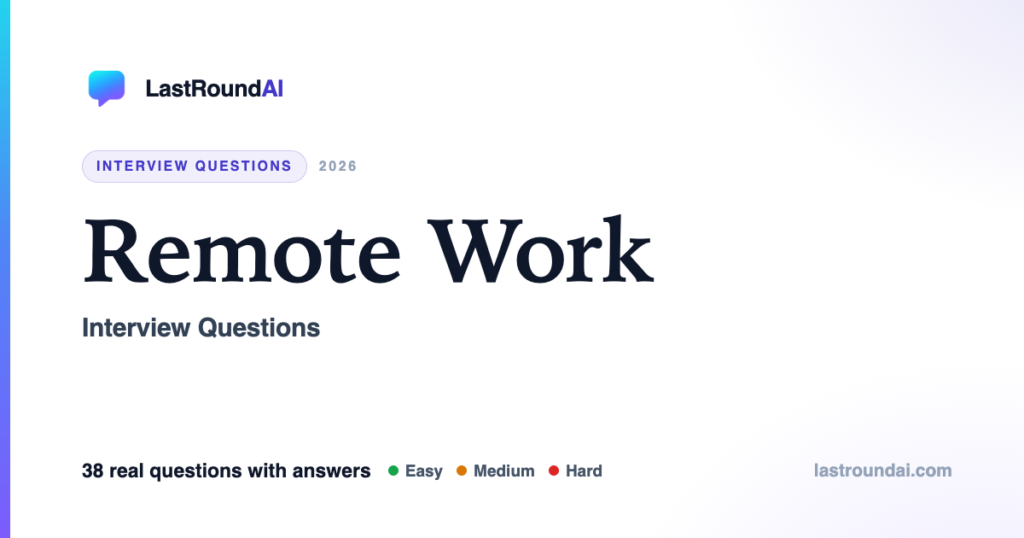 Remote Work interview questions — LastRoundAI