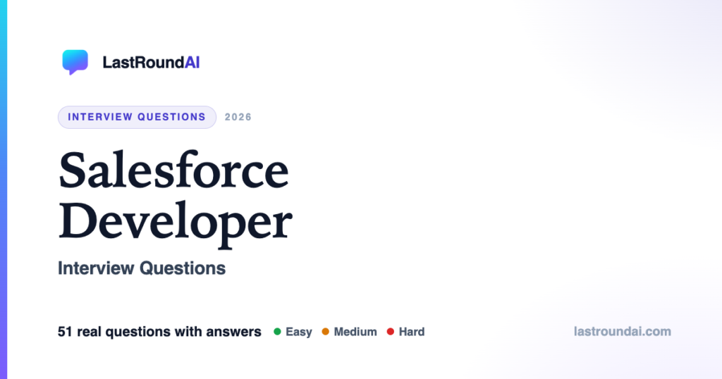 Salesforce Developer Interview Questions (2026): Apex, SOQL, Triggers, and LWC
