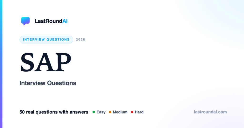 SAP Interview Questions (2026): Most Asked, With Answers