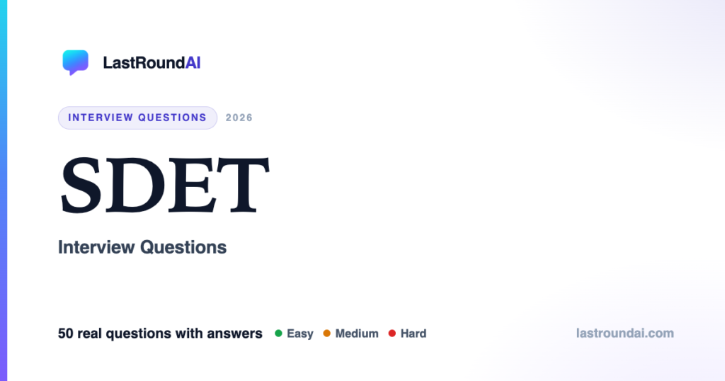 SDET Interview Questions (2026): Most Asked, With Answers