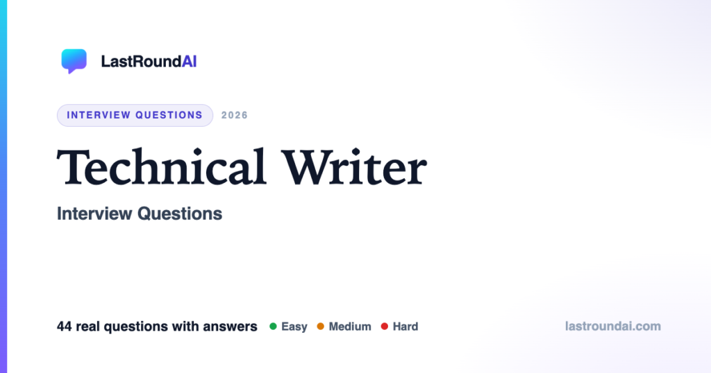 Technical Writer interview questions — LastRoundAI