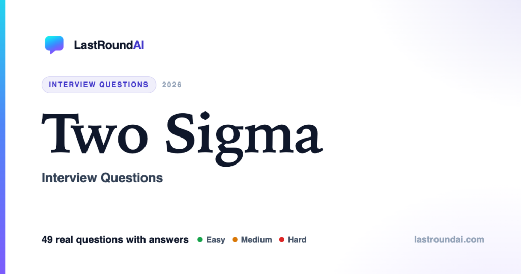 Two Sigma Interview Questions (2026): Real, With Answers