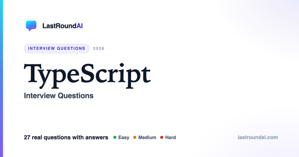 TypeScript Interview Questions (2026): Most Asked, With Answers
