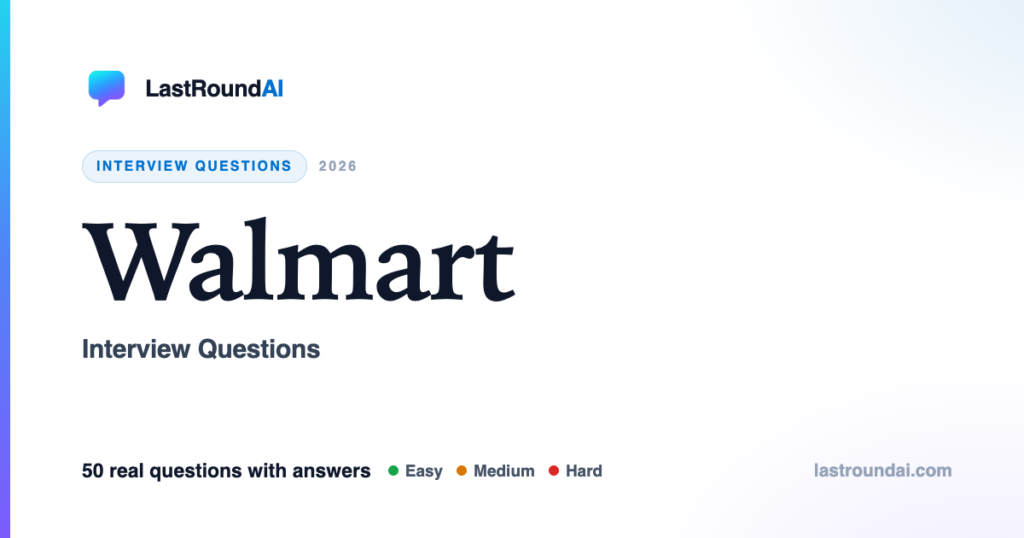 Walmart Interview Questions (2026): Real, With Answers